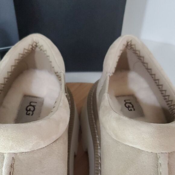 UGG Tasman Lug Slipper Loafer Shoes MEN US 8/ EU 41 Suede Twinsole Mustard Seed - Picture 5 of 14